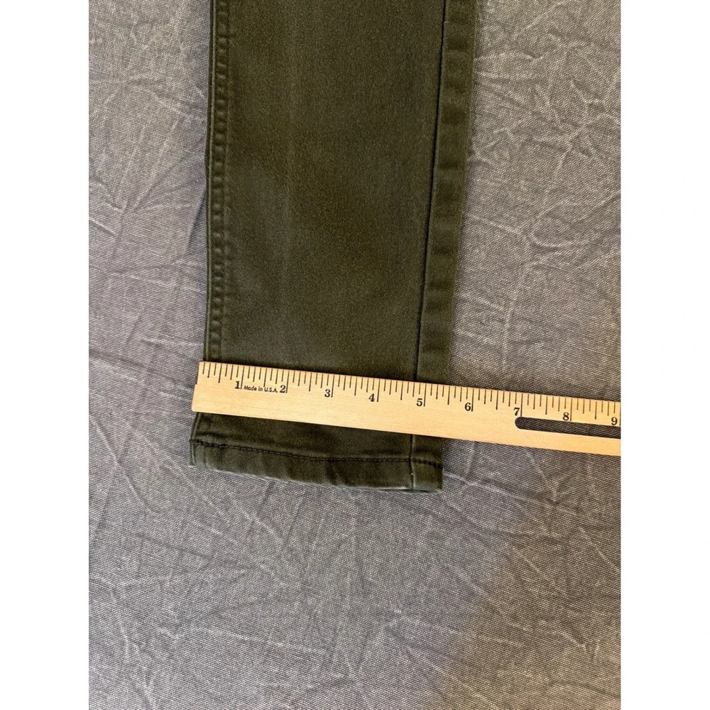 Scott James Pants Mens 30x30 Slim Fit Olive Green Stretch Chino Trousers